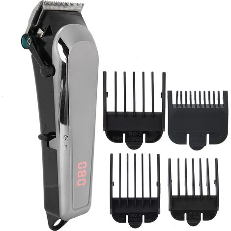 Tondeuse à cheveux professionnelle pour hommes, coupe-cheveux et barbe, kit coiffeur salon avec accessoires de rasage (1/5)