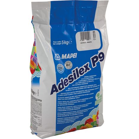 Mapei – Mortier-colle pour carrelage 5kg ADESILEXP95B – Adhérence élevée sans glissement vertical – Pour chantiers humides et sols intérieurs