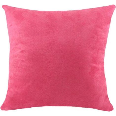 Housse de coussin en velours double face - 45 x 45 cm / 60 x 60 cm - Blanc-Rose Red-60x60cm (1/5)