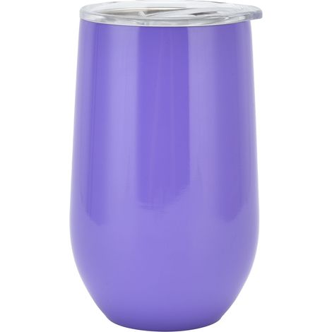 Gobelet isotherme réutilisable en acier inoxydable de 473 ml (16 oz) pour la maison, le bureau et les voyages (violet)