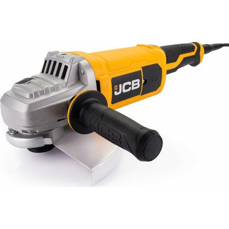 Winkelschleifer JCB 230 mm 2000 W, zum Trennen und Schleifen of harter Materialien, Drehzahl 6500 U/min, verstellbarer Drehgriff, elektrische Bremse und Anti-Restart-Funktion.