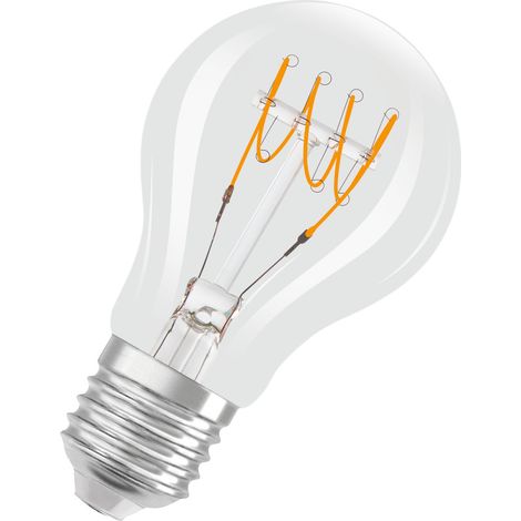 OSRAM Lampada LED Vintage 1906 Classic A FIL, E27, goccia, trasparente, 4.8W, 470lm, 2700K, luce bianca calda, dimmerabile, filamento ultra sottile, basso consumo energetico, lunga durata (1/5)