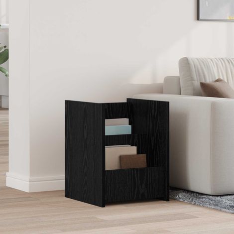 Magazinregal Schwarz Eichen-Optik 35 x 35 x 45 cm Holzwerkstoff