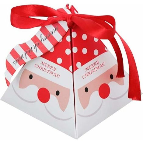 Boîtes Cadeau 10 Pcs Merry Christmas Candy Box Bag Christmas Tree Gift Box With Bells Paper Box Gift Bag Container Fournitures,- Lefou (1/5)