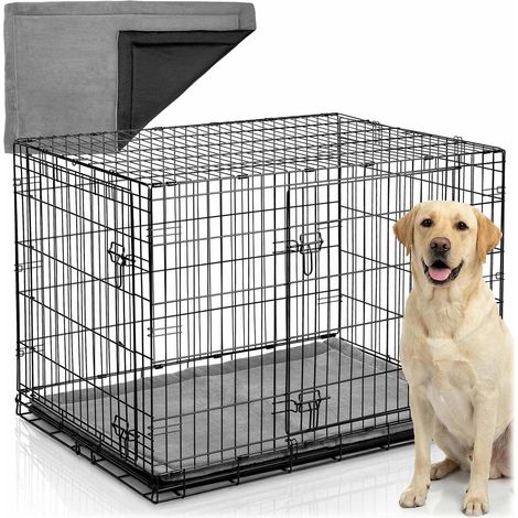 Jaula metálica para perros + cama 107 x 71 x 77 cm PH-202