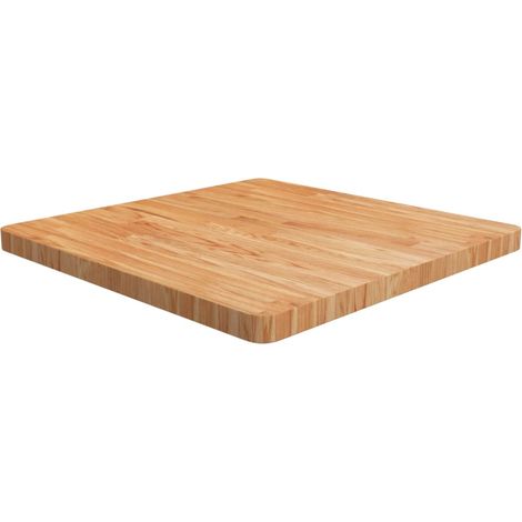 Tischplatte Quadratisch Hellbraun 70x70x4cm Behandelte Eiche