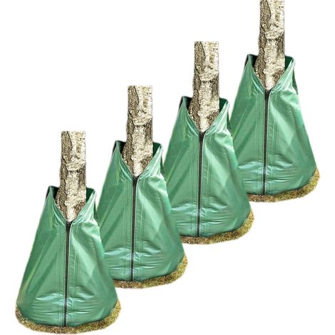 Sacs Novatool 4X pour l'irrigation des arbres 75 litres sac d'irrigation vert en PVC robuste sacs d'arbre irrigation sacs d'irrigation d'arbre sac