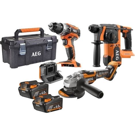 KIT ELETTROUTENSILE AEG JP18H3-402TB Tassellatore-trapano-smerigliatrice (1/5)