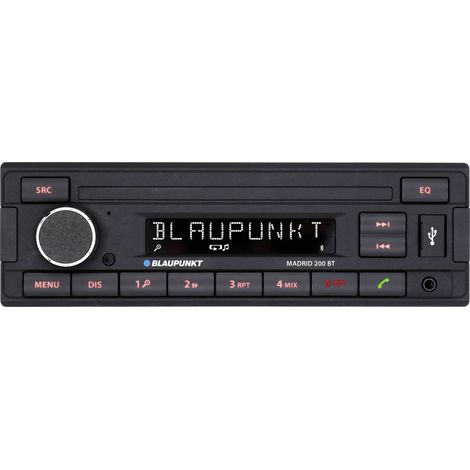 Autoradio Bluetooth 4 x 40W – Kit mains libres – USB, MP3, WMA – Écran à 9 chiffres – Tuner RDS FM/AM – Blaupunkt (1/6)