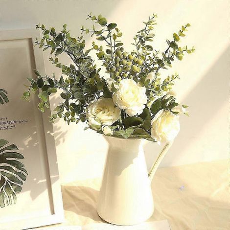 Composition florale d'hortensias pour la maison - Décoration de mariage aux roses variées (1/4)
