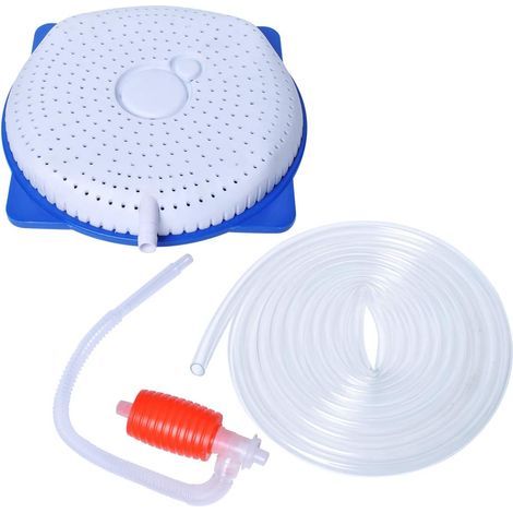 Aougo – Pompa a sifone per copertura piscina – Pompa di scarico manuale con tubo flessibile da 4,5 m – Rimozione rapida di sporco e acqua (1/5)