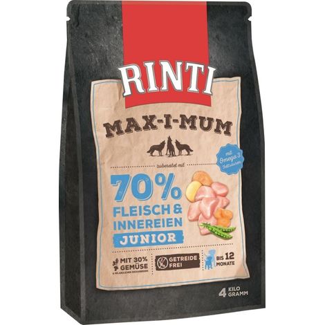 Rinti Max-i-Mum Hundetrockenfutter Junior 4 kg Huhn Trockenfutter Hunde
