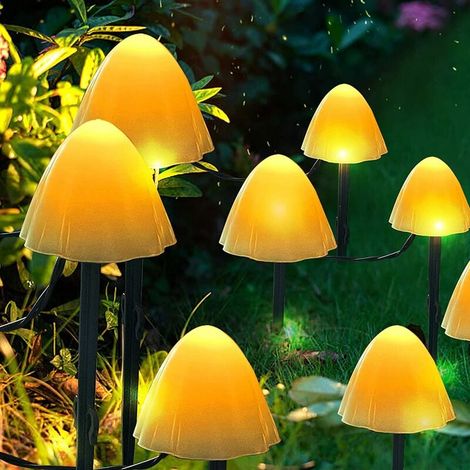 Guirlande lumineuse LED, en forme de champignon (3), alimentée à l'énergie solaire, pour les fêtes, les mariages, les fenêtres, les arbres et les arrangements saisonniers.-AquaForge (1/5)