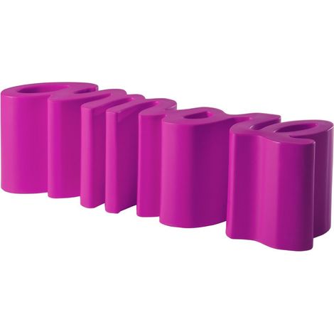 Amore Fucsia dolce panca originale Slide di design panchina da esterno interno giardino colorata polietilene terrazza veranda (1/4)