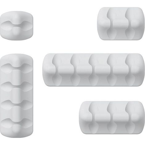 Set mit 5 Kabelclips für den Schreibtisch – Selbstklebende Silikon-Kabelorganisatoren für Ladegerät/Maus/Kopfhörer/Telefon (1/4)