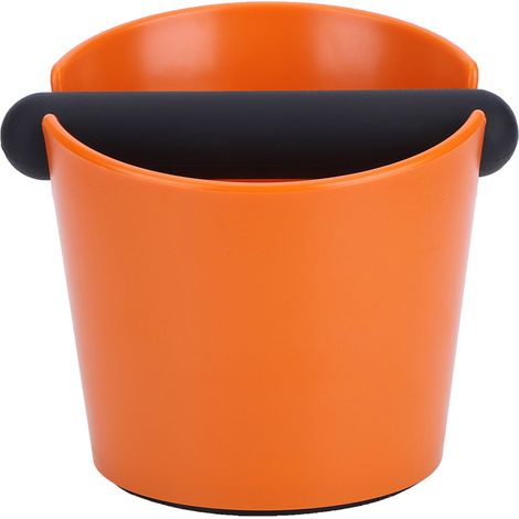Bac à marc de café antidérapant pour la maison, orange, idéal pour les cafés. (1/5)