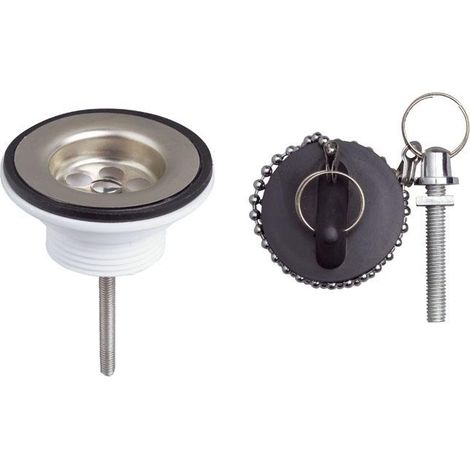 Desagüe de lavabo de 5/4" con tapón y cadena (1/2)