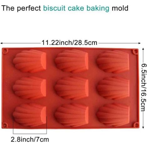 Moule Madeleine, 2 Pièces Moule Madeleine Silicone, Moule Madeleine Cake Factory, Moule Mini Madeleine Convient Pour Gâteaux (1/4)