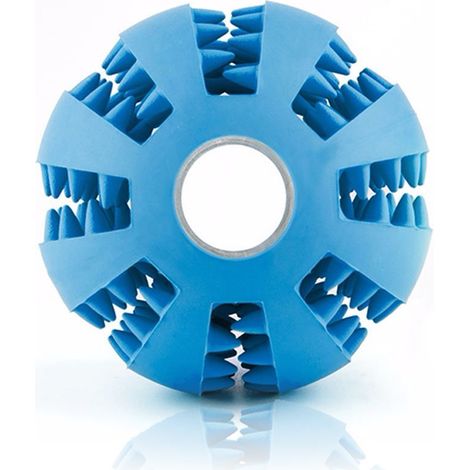 Ungiftiger und bissfester Spielzeugball für Hunde, Welpen und Katzen. Leckerli-Spender, Kauball zur Zahnreinigung, Bewegungs- und Trainingsspielzeug (7 cm).