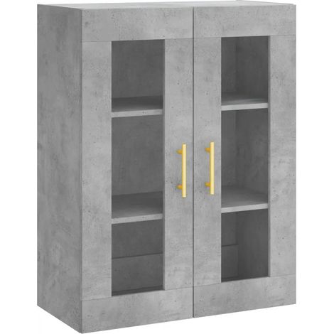 Armario mural práctico con diseño elegante 69,5 x 34 x 90 cm ahorra espacio fabricado en madera de ingeniería en color gris hormigón 020048620 (1/5)