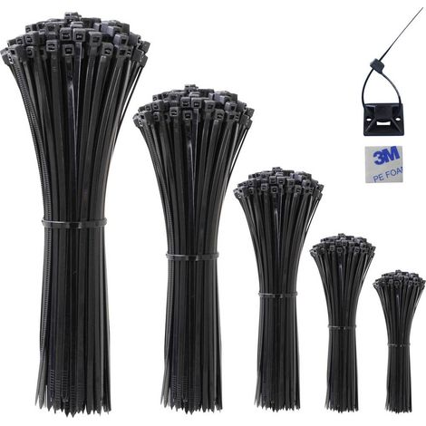 Quadrios 23CA238 23CA238 Serre-câble noir stabilisé aux UV 1020 pc(s)