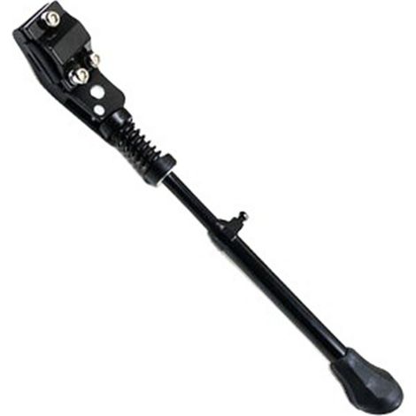 Béquille de vélo réglable en hauteur et en angle, en alliage d'aluminium léger et robuste, noire, pour VTT (1/4)