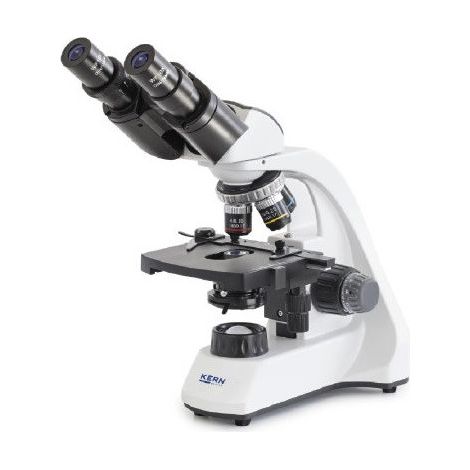 Kern - Microscope scolaire à lumière transmise OBT-1 binoculaire 4x à 100x revolver 4 objectifs + platine mécanique - OBT 106 (1/3)