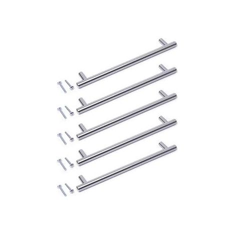 15 Küchenschrankgriffe, Oberfläche: Gebürstetes Nickel, Lochabstand: 128 mm - LS201BSS128 Küchenschrankgriffe, Edelstahl und Oberfläche: Gebürstetes Nickel, Lochabstand: 128 mm (1/5)