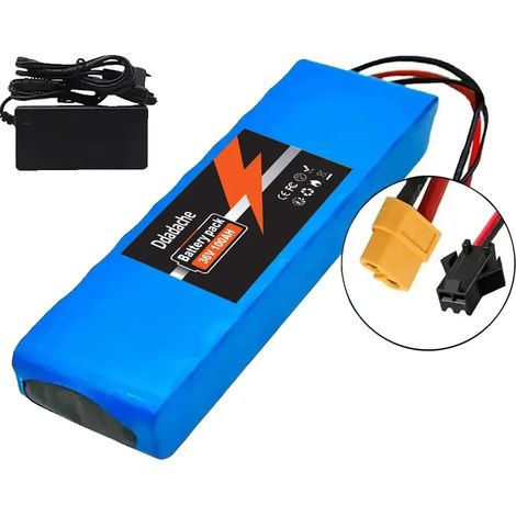 Batterie Lithium-Ion, Capacité de 100000mAh, Compatible avec les Systèmes 36V, XT60-SM-chargeur (1/2)