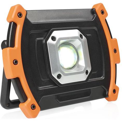 LED Baustrahler Akkustrahler per USB aufladbar, 1000 Lumen, Tageslichtweiß (1/5)