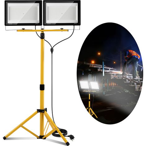 TolleTour Proyector LED 200W, iluminación floodlight exterior, proyector de obra impermeable IP66, luz blanco frío (1/5)