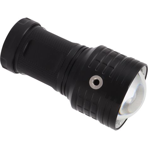 Lampe torche de plongée sous-marine professionnelle étanche IPX8 10 000 lm avec éclairage vidéo, portée jusqu'à 100 m et éclairage d'appoint rouge et bleu. (1/5)