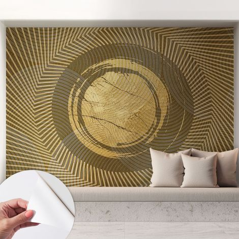 Fotomurale adesivo - Carta da parati adesiva - per la cucina camera da letto per la soggiorno - Linee radiali 208x146 cm (1/5)