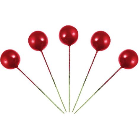 Kit de 100 fausses baies rouges de Noël à décorer soi-même (1/5)