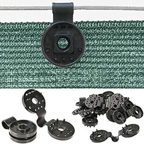 Exterior Net Attachments with Eyelets for Privacy Screen Blackout Canvas and Windproof Fabric Pack of 50 (1/4)