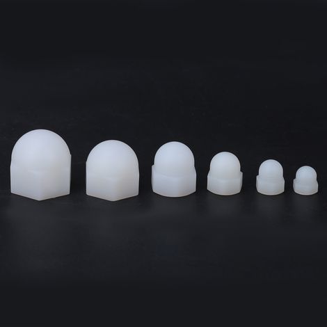 145 capuchons d'écrous en caoutchouc blanc pour boulons hexagonaux, adaptés aux accessoires de kits de vis. (1/5)