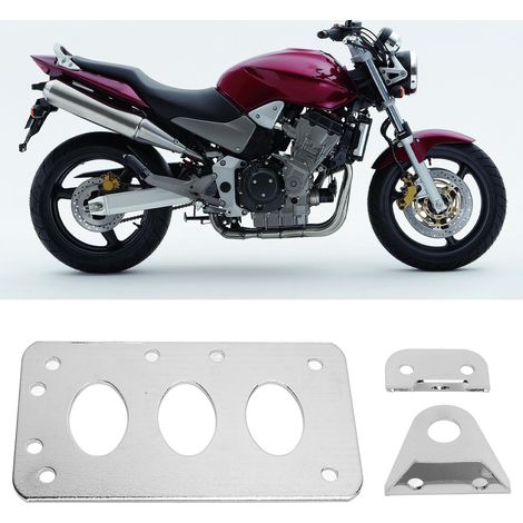 Universelles 3/4"-Motorrad-Rücklicht-Montageset, Silber (1/5)