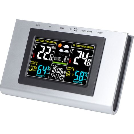 TS H127G Digitales Thermometer/Hygrometer mit Temperatur-, Feuchtigkeits- und Kalenderanzeige (1/5)