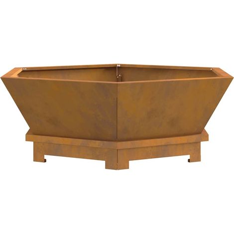 Braise Marron 75 x 75 x 28 cm Acier résistant aux intempéries CFW969411 (1/5)