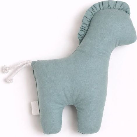 Cavallino portafortuna, morbido peluche in cotone per neonati - Salvia (1/4)