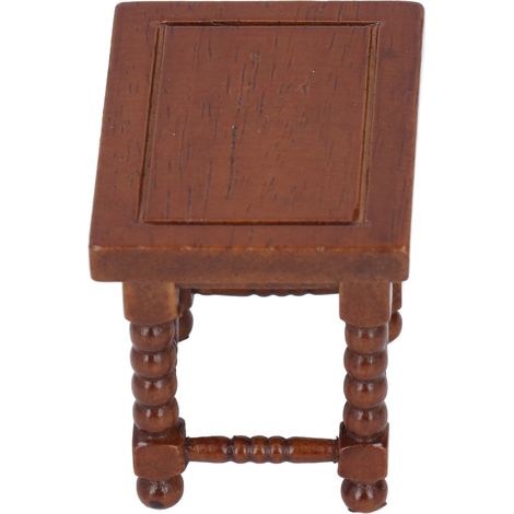 Table basse miniature en bois pour maison de poupée à l'échelle 1:12, accessoire de jeu d'imitation. (1/5)