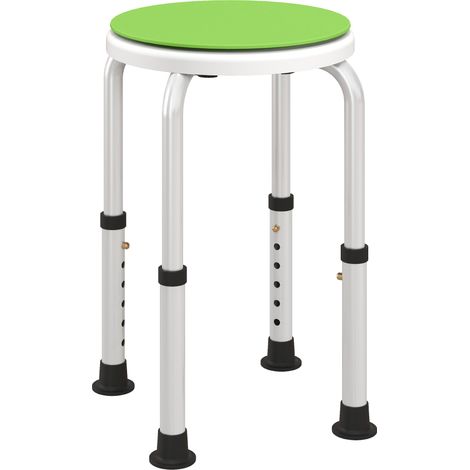 Tabouret de douche pivotant DELIS vert et blanc (1/5)