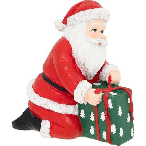 Père Noël avec paquet cadeau H 15 cm - Feeric Christmas (1/2)