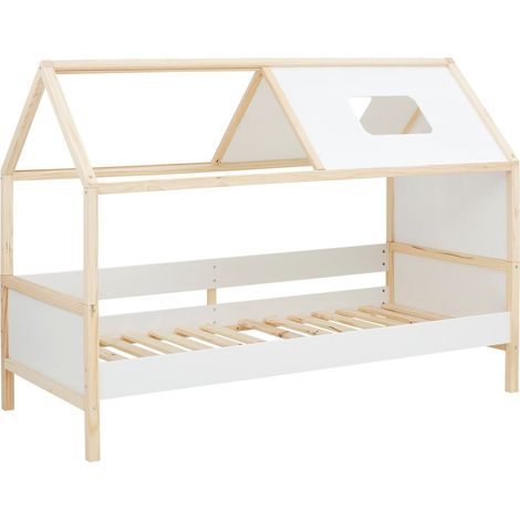 Square Line-Lit maison 90x200 cm en Pin Blanc (1/5)