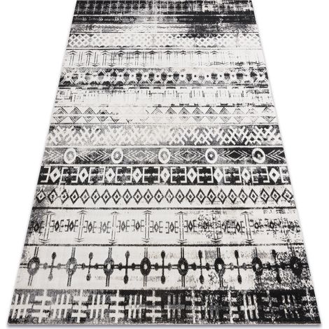 Modern Teppich MUNDO E0592 ethnisch Outdoor beige / schwarz beige 160x220 cm