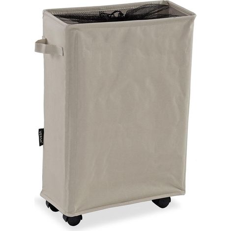 CESTO ROPA GRIS ALARGADO 39X18,5X58 CM. - EHLIS (1/2)