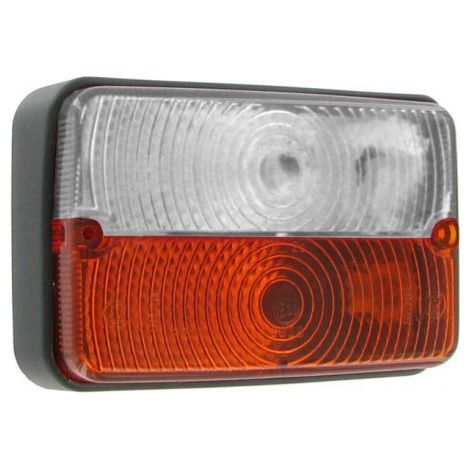 Oc-Pro – Feu avant 2 fonctions pour tracteur – Feu de position et clignotant – Dimensions 120x80x56mm – Ampoules P21W et P21/5W non fournies