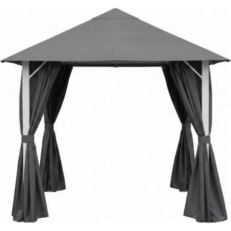 Vintage Gazebo - L260 x W260 x H260 cm - Grey