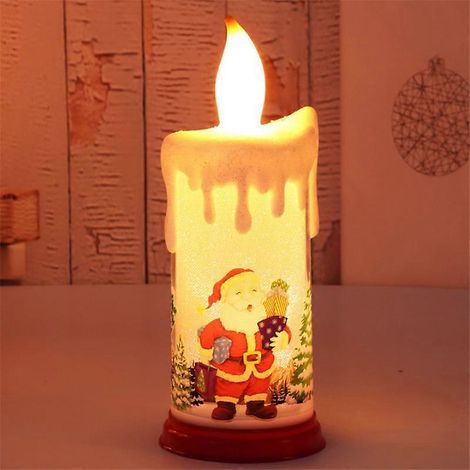 Flammenlose Weihnachtsbaumkerzen, batteriebetriebene flackernde LED-Kerzen, Kerzen in Glasoptik für die Weihnachtsfeier und als Heimdekoration