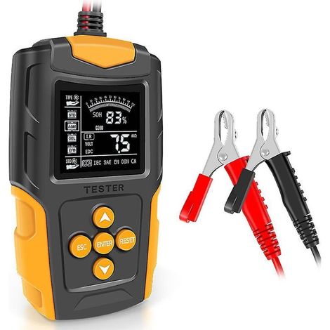 Kfz-Batterietester für 12-V- und 24-V-VRLA-, Gel- und AGM-Batterien mit Starthilfe- und Diagnosefunktion (1/5)